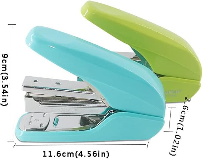 KUYWLMKMZZ Desk Stapler Mini Stapler Desktop Stapler 20-Page Capacity Stabler Document Binding Desktop Office Student Supplies Staplers for Desk School Supplies (Color : C)