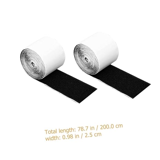 YARNOW 2-Piece Guitar Pedal Mounting Tape Hook and Loop Pedalboard Strips for Electric Guitar Effects Heavy Duty Non-Slip Adhesive Tape for Pedal Board Setup