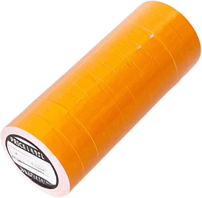 MX-6600 Price Gun Labels, 2 Line Pricemarker Labels Paper for Price and Date Guns, Suitable for MX-6600, MX-6602, G6000, YH-689, 5000pcs-10 Roll (Without Gun) Orange