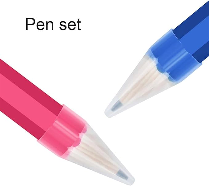 BUSHIBU Giant Pencil, 14 Inch Big Jumbo Pencils, Funny Oversized Huge Comically Large Pencil with Cap for Prop/Gifts/Decor(Blue/Pink)