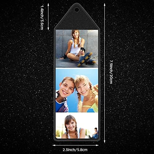 Blulu 200 Pieces 2x6 Inches Clear Bookmark Sleeves Plastic Bookmark Holder Blank Photo Booth Frames Vinyl Cover for Wedding Photo Strips Graduation Gift Office Party Favors