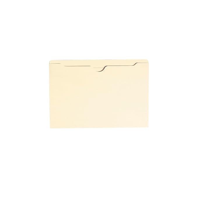 Smead File Jacket, Reinforced Straight-Cut Tab, Flat-No Expansion, Legal Size, Manila, 100 per Box (76500)