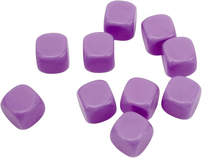 Drfeify Creative Crafts 30pcs in Established for DIY Projects and Educational Purposes, DICADOS of Plastic 6 Sides for Activities in THE Classroom (Violet)