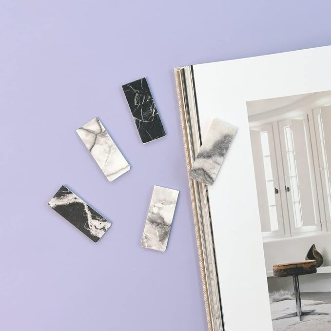 Monolike Magnetic Bookmarks Marble ver.1 + ver.2, 10 Pieces