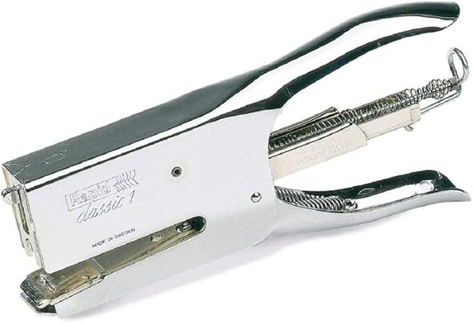 Rapid Classic K1 Stapling Pliers, Uses 24/6 and 24/8 mm Staples, 50 Sheet Capacity, Metal, Chrome, 10510628