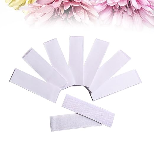 10pcs Hook Loop Tape for Table Skirt Self-Adhesive Strips Strong Hold for Home Office Use