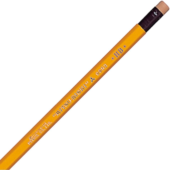 Mitsubishi Pencil 9852 HB Pencil with Eraser, 1 Dozen K9852HB