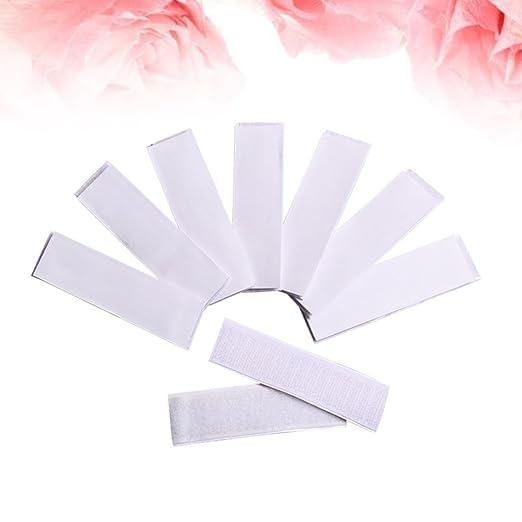 10pcs Hook Loop Tape for Table Skirt Self-Adhesive Strips Strong Hold for Home Office Use