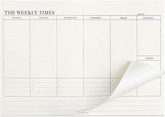 60 Sheets Weekly Pad, Tear Off Weekly Planner Notepad with Daily Schedule Weekly to Do List Notepad（7x10” ）