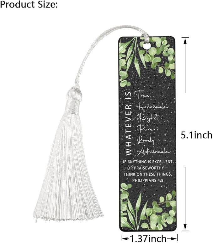 Christian Uplifting Bookmark, Inspirational Gift for Believers, Heartening Present for Spiritual Readers, Faith Based Reading Gift, Unique Floral and Scripture Design Bookmark, WCB37