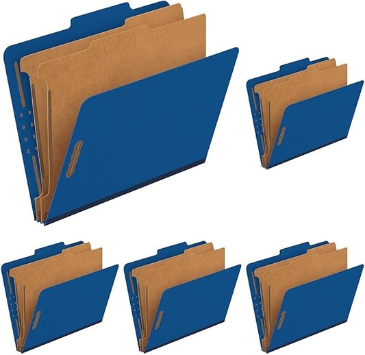 Pendaflex Classification File Folders, 1 Divider, Durable File Organizer for Home, School or Office, Letter-Size Folders for Files, Paper Organizer, Durable Prongs, (B006NVMJCC) (Pack of 5)
