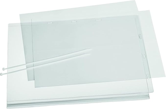 Durable Water-Resistant Tabloid Sign Holder with Cable Ties - Pack of 5 Transparent Document Holders - 11.7" x 16.5" Inches Document Display - IPX5 Tested and Perfect for Outdoor Information Displays