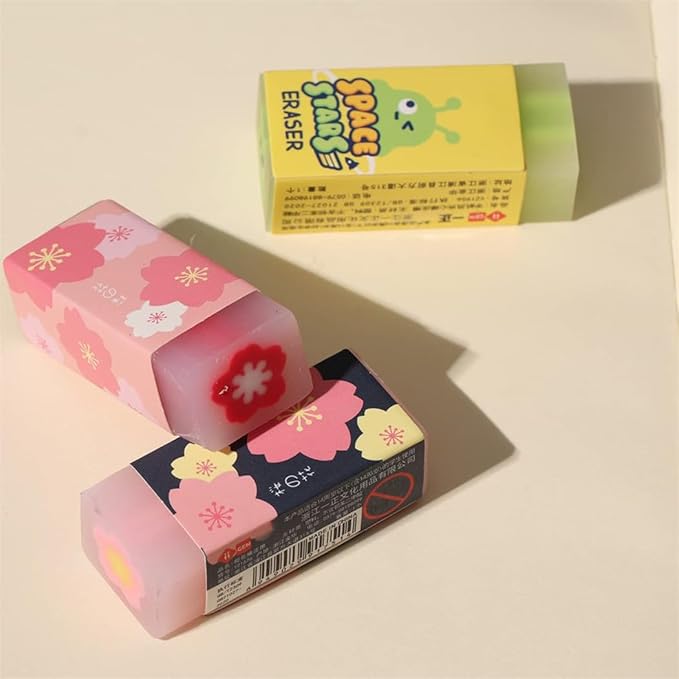 Eraser CuEraser Cute Erasers Plastic Rubber Eraser for School Office Pencils Painting 6PCS