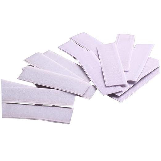 OUNONA Table Skirt Gripper Strips 10pcs Hook Loop Tape for Table Cover Sticky Mounting Strips