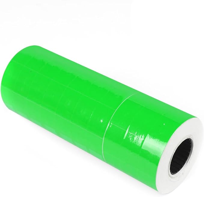 Pricemarker Labels,Double Line Price Label Paper for MX-6600 Price Gun Labeller,10 Rolls 5000 pcs (Green)
