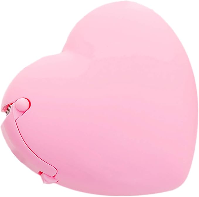 Pink Portable Candy Color Tape Dispenser Heart-Shaped Tape Dispenser Cute Roll Tape, Adhesives and Fasteners Tape Organizer Desk Home Office School Supply Tapes Office Tape Dispensers Office Supplies