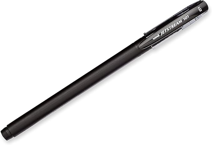uniball Jetstream 101 Ballpoint Pens, Medium Point (1.0mm), Black, 12 Pack