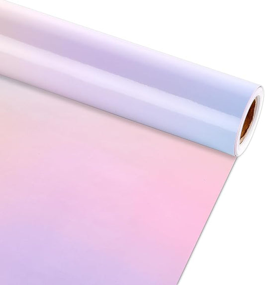 Dreamy Gradient Bulletin Board Paper Roll Pastel Gradient Bulletin Board Background Paper Back to School Classroom Decoration Poster Art Craft Home Wall Education Decoration Supplies 17.7in x 20ft
