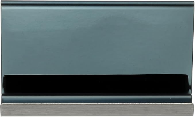 PATIKIL Business Card Holder for Desk, 3Pcs Business Card Holders Stainless Steel Card Stand Organizer Cards Display for Office Exhibition, Black