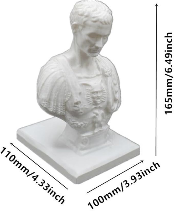 Stabbed Back Pencil Cup Holder - Unique Roman History Desk Organizer, Finely Detailed Sculpture for Office, Home Decor & Gift