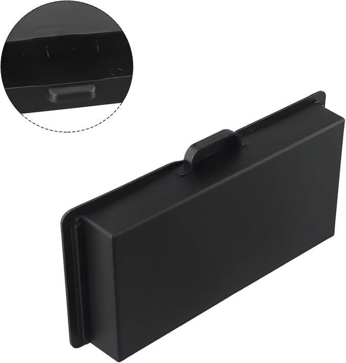 Under Desk Drawer Organizer Self-Adhesive Box Attachment,For Office Home Desktop Pen And Things Holder, Hidden-Design For Space-Saving And More Neat,ABS Plastic(Black)