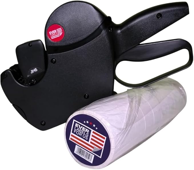 Price Gun Labels (MX-5500 Compatible) | Self-Adhesive Price Stickers for Retail, Supermarkets & Boutiques | Universal 1-Line Label Rolls for Pricing Guns & Tagging Tools (Price Label Gun)