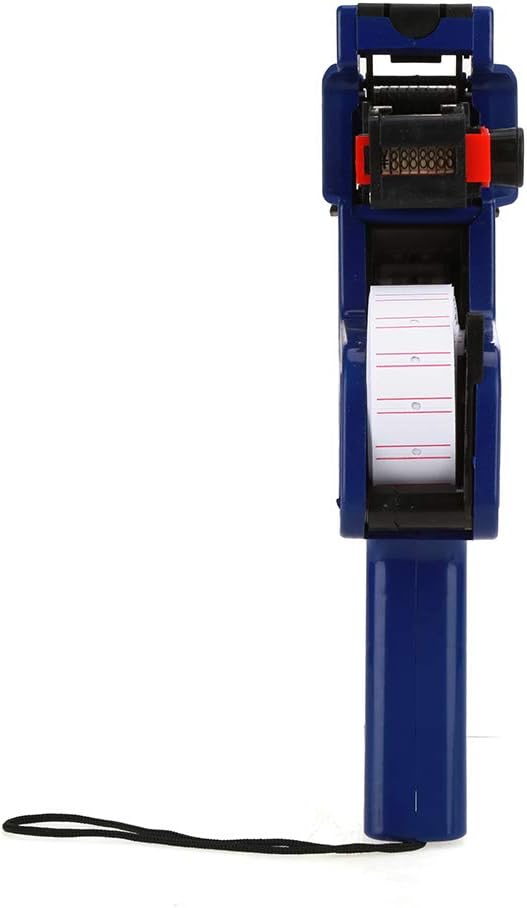Labeler Printer, Three Colors MX-5500 Label Maker Tape 8 Digits Price Tag Gun Retail Tool Include Labels & Ink Refill(blue)