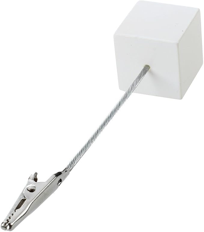 Xiaoyztan Memo Clips Holder,White Cube Table Number Holders,Paper Note Clip for Office Home Use, Office Memo Holders, Desk Accessories and Workspace Organizers,Pack of 10