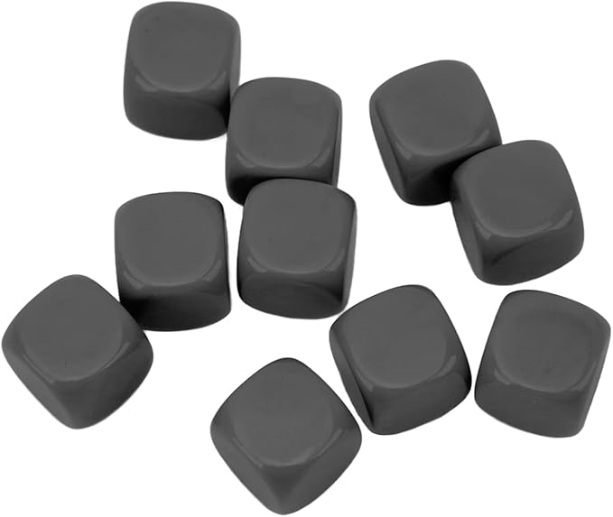 Drfeify Creative Crafts 30pcs in Established for DIY Projects and Educational Purposes, DICADOS of Plastic 6 Sides for Activities in The Classroom (Black)