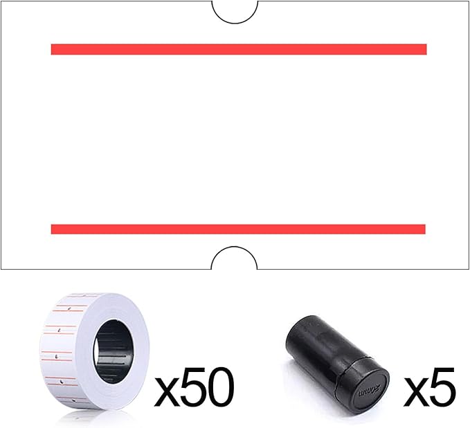 16,000pcs 1 line Price Gun Label, Removable and Adhesive Price and Sale Tags for Office, Suitable for NEW5500,MX-5500,CN979,H813,Total and Inch Pricing for Garage.(White)