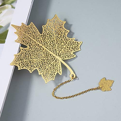 6 Pack Metal Bookmarks with Chain, Golden Hollow Bookmark Gift for Book Lovers, Writers, Readers, Children, Teens, Men, Women, Adults