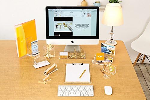 Draymond Story Gold Acrylic Stationery Punch & Stapler Combos 1) Flat Hole Punch 1) Stapler 1) Staple Remover