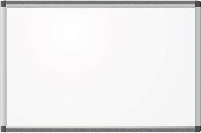 U Brands PINIT Magnetic Dry Erase Board White Board, 36" x 24" Inches, Silver Aluminum Frame