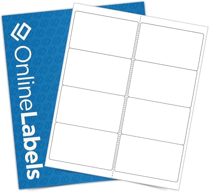 4 x 2.5 Rectangle Labels - Pack of 4,000 Labels, 500 Sheets - Inkjet/Laser Printer - Online Labels