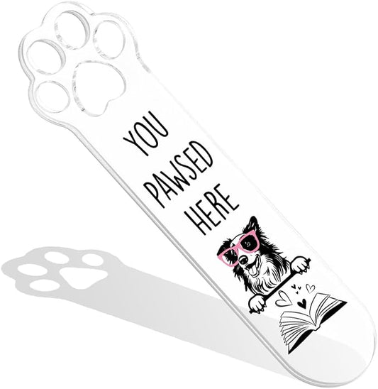 Collie Dog Lover Gifts, Collie Dog Bookmark for Book Lovers Bookworm Bookish Nerd Librarian Sister Brother Friend, Cute Funny Bookmarks for Women, Book Club Gifts for Reader Pet Owner-LDS04