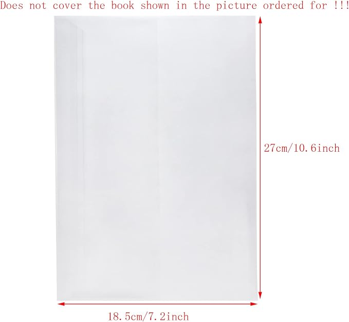 ONLYKXY 10pcs Clear Exercise Book Covers for Home Office Books Waterproof Plastic Sleeves (16K)