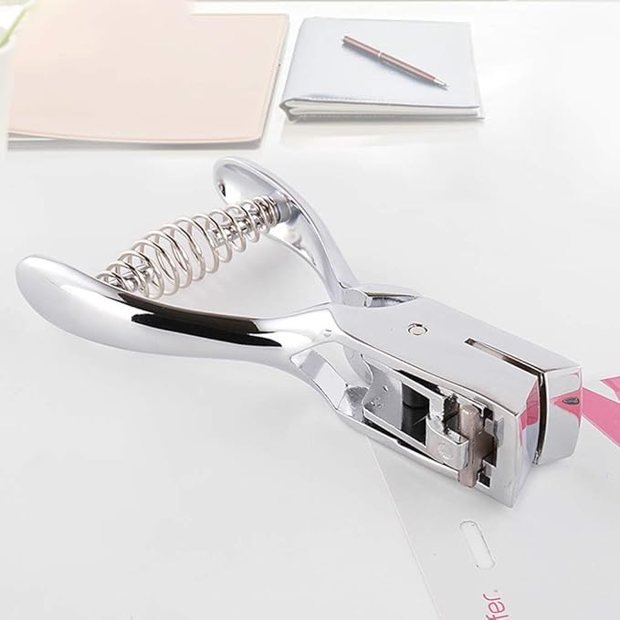 Metal Single Oval Hole Puncher Hand Held Paper Punch Cut Plier for Scrapbooking Border School Office Supplies