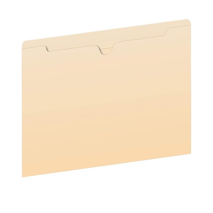 Pendaflex File Jackets, Flat, No Expansion, Manila, Letter Size, Straight Cut Tab, 100/Box