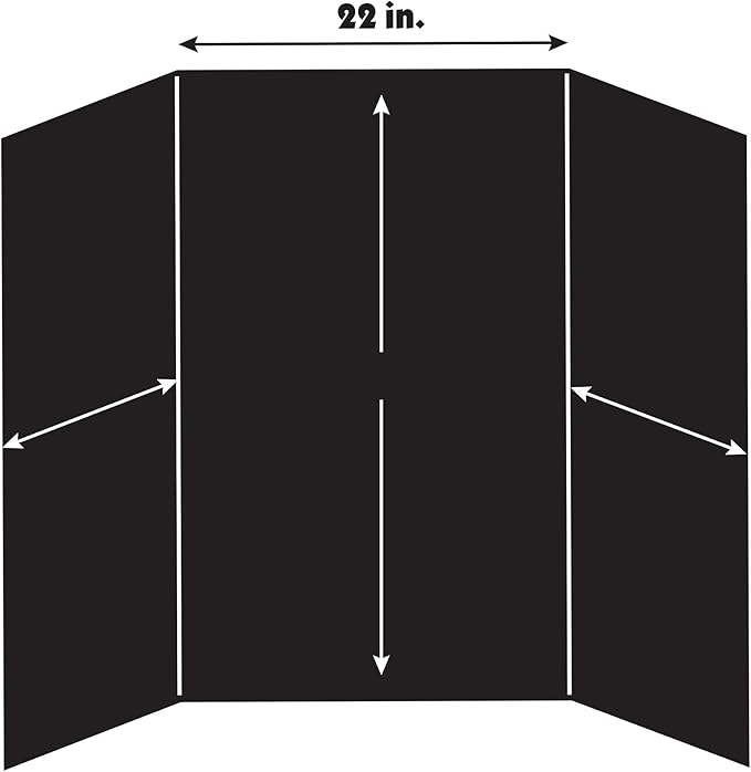 ArtSkills Tri-fold Foam Display Board, 44x36-Large, Black 5 Pack