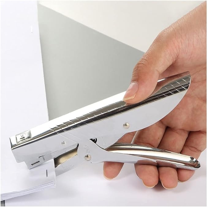 Desk Stapler Handheld Stapler Labor-Saving Office Supplies Stapler Portable Metal Stationery 20 Pages Capacity Classroom Or Desktop Accessories School Supplies (Color : A)