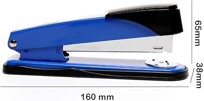 Desk Stapler Desktop Stapler Metal Stapler Multifunctional Bottom Screw Stapler Capacity 50 Pages Suitable for Office and School Blue School Supplies (Color : Blue)