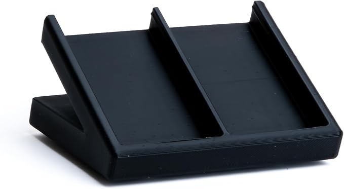 Remote Holder Organizer Pedestal Caddy compatible with Lutron Pico Remotes, Anti-Slip Feet, Holds 2 Remotes, Black, Indoor Use Only