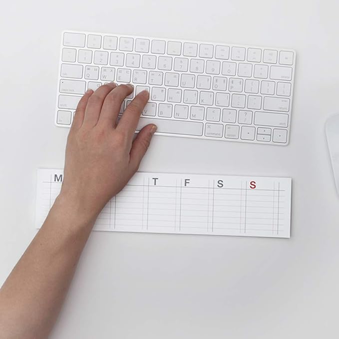 JSTORY Sticky Planner Adhesive Paper Note Columnar Scheduler Organizer to-do One Size Weekly White