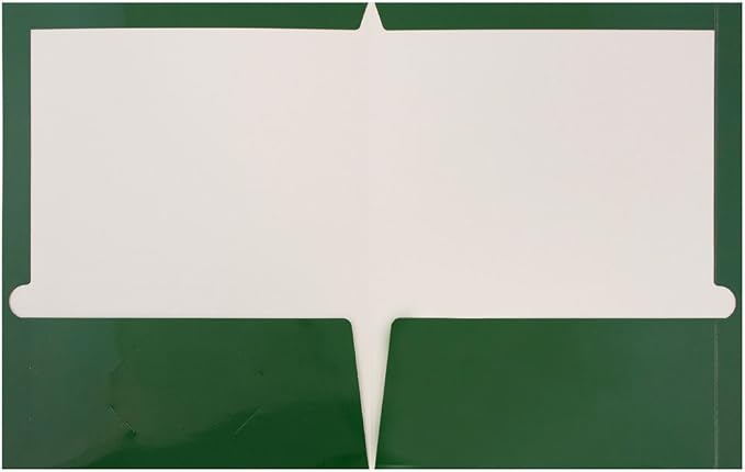 JAM PAPER Laminated Two Pocket Glossy School Folders - Letter Size - High Gloss Green - Bulk 25/Pack
