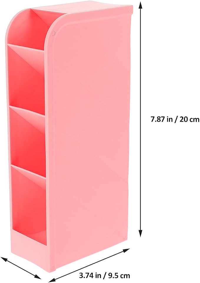 Wakauto Plastic Pen Holder Organizer 2 Pack 4-Layer Desktop Pencil Storage Box for Office and Home Desk Supplies 7.87 X3.74