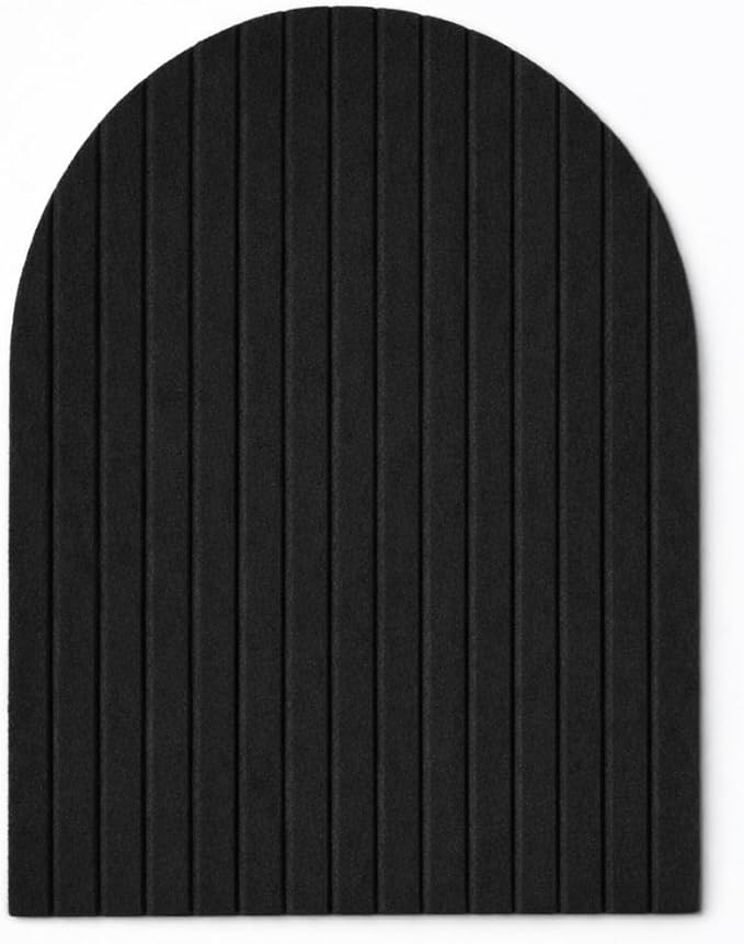 Orelle Fluted Arch Felt Bulletin Board (Black, 23 x 31)