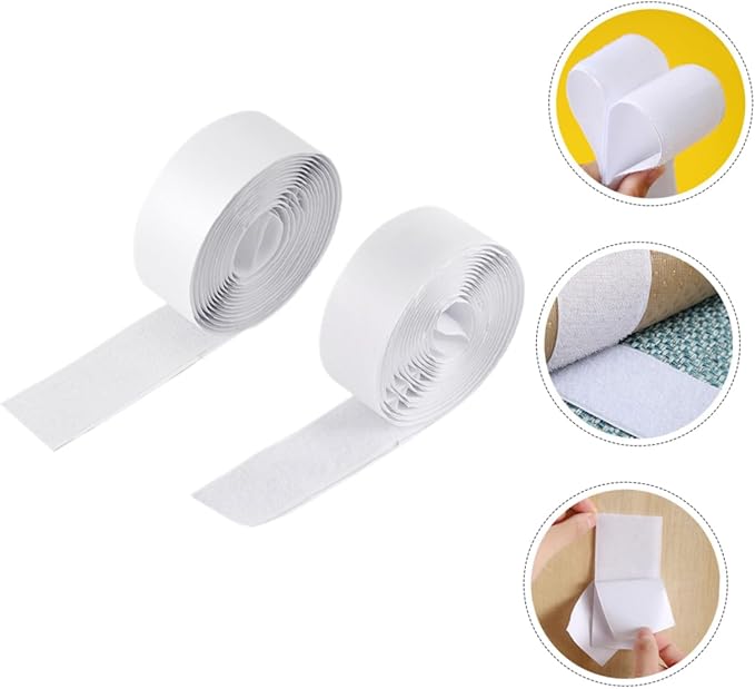 TOYANDONA 2rolls Hook and Tapes for Guitar Effect Pedal Mounting Sticky Fasteners for Pedalboard Accessories Flexible Adhesive for Musicians