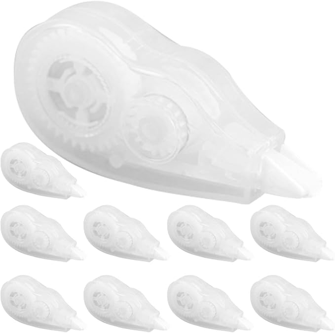 Veemoon 10pcs Correction Tape Set Portable Adhesive Writing Tapes for School and Office Use for Students and Professionals