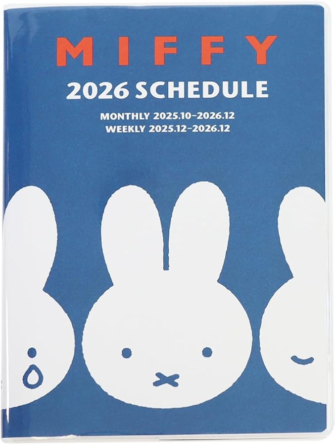 Square Miffy 2026 B6 Weekly Block, Blue 14BD-7B (Starts on December 2025)