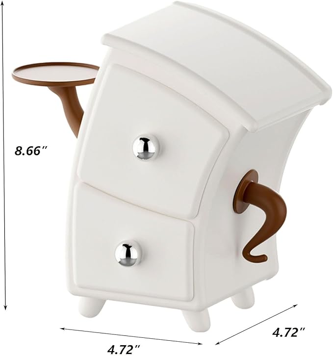 TANG SONG Cute Waist-Holding Storage Organizer with 2 Drawers，Space-Saving Organizer for Bedroom & Office